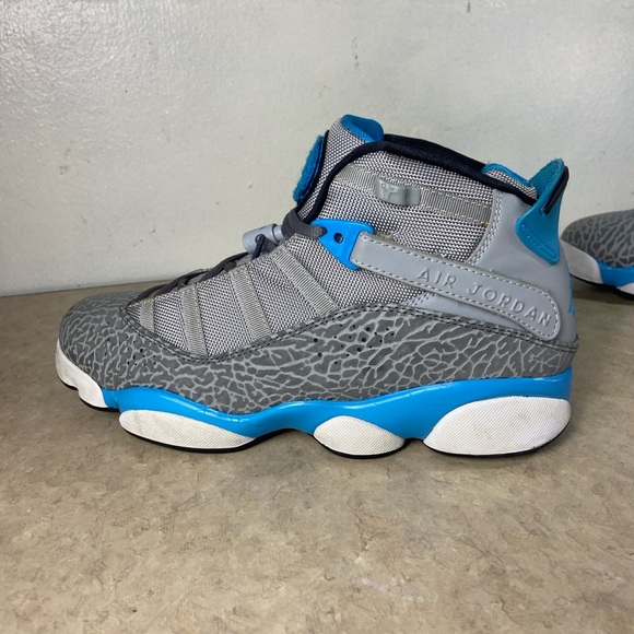 Size 10.5 AIR JORDAN SIX RINGS  SIZE 10 WOLF GREY DARK POWDER BLUE 322992-006 - Picture 6 of 12